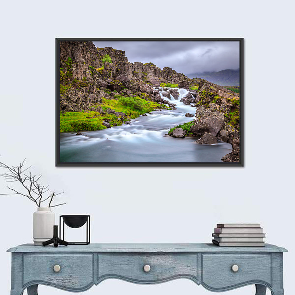 Öxarárfoss Stream, Þingvellir Wall Art