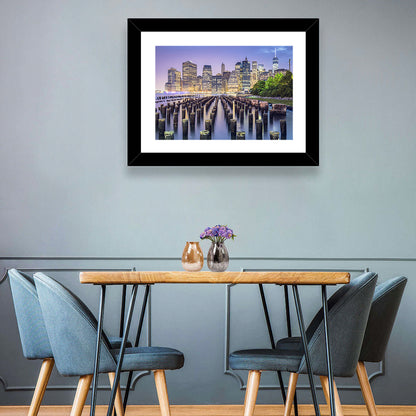 Manhattan Skyline at Twilight Wall Art