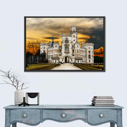 Hluboká Castle at Sunset Wall Art