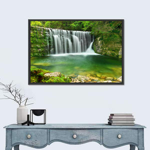 Lake Emerald Waterfall Wall Art