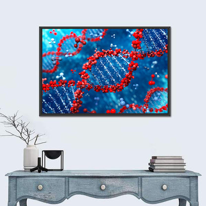 Glowing Dna Helix Wall Art