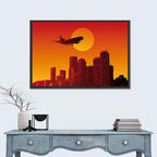 Tri Jet Sunset Skyline Wall Art