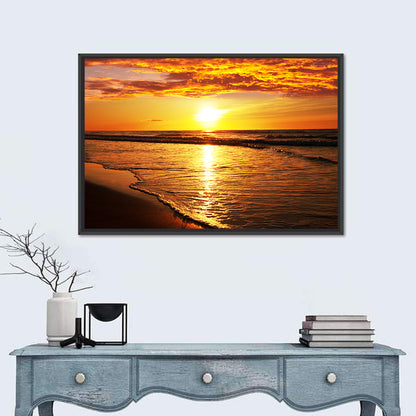Golden Thai Beach Sunset Wall Art