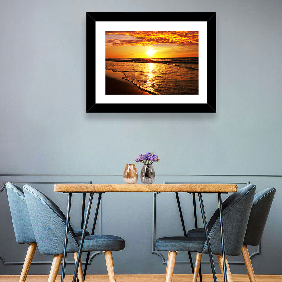 Golden Thai Beach Sunset Wall Art