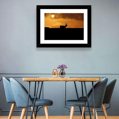 Deer at Sunset Wall Art