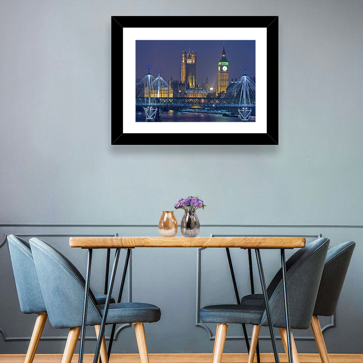 Big Ben Night Skyline Wall Art