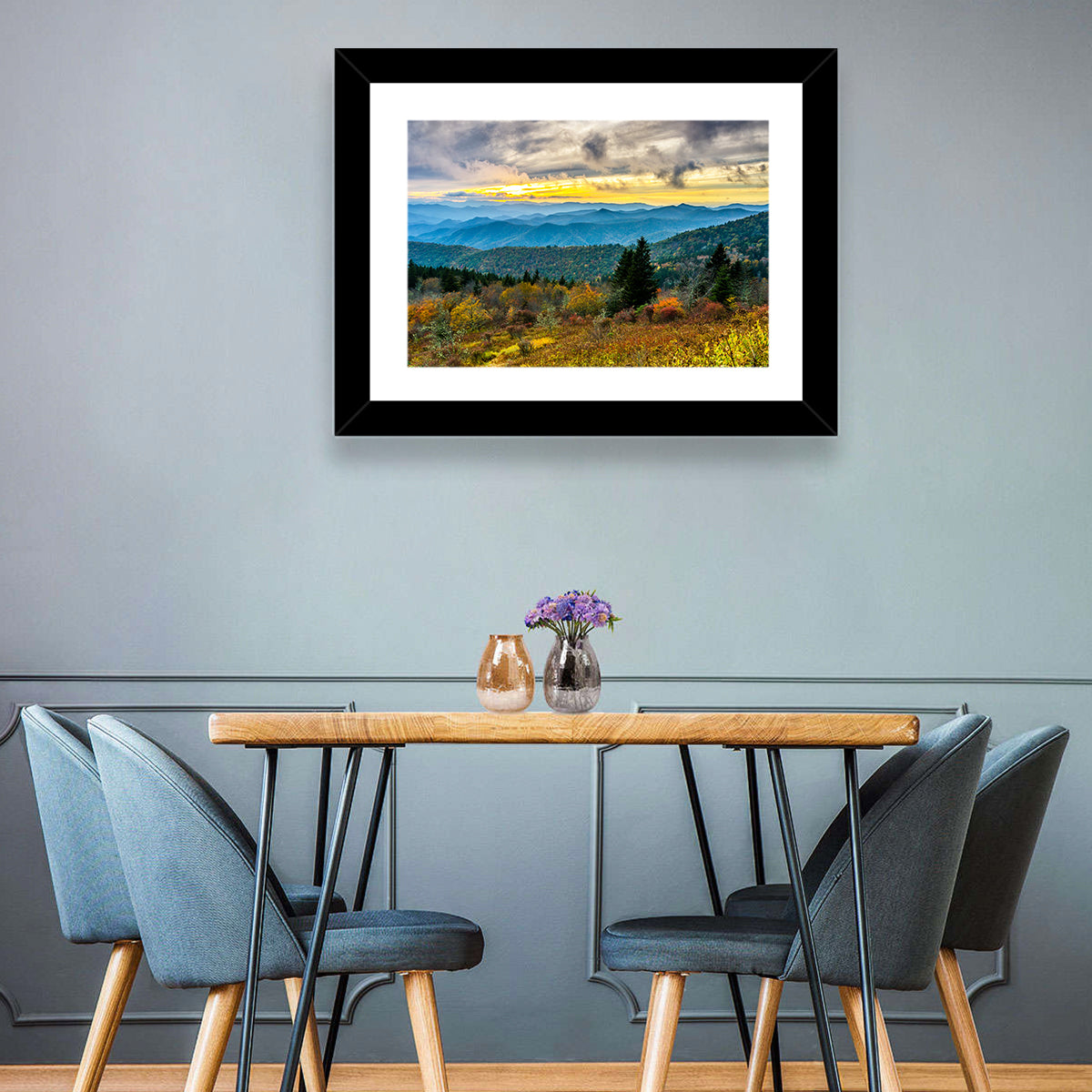 Cowee Mountains Sunset Wall Art