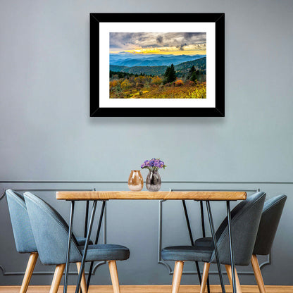Cowee Mountains Sunset Wall Art