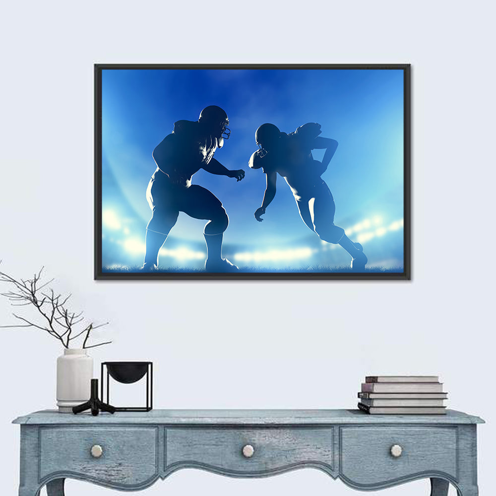 Stadium Football Silhouettes Wall Art