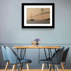Newport Bridge in Golden Haze Wall Art