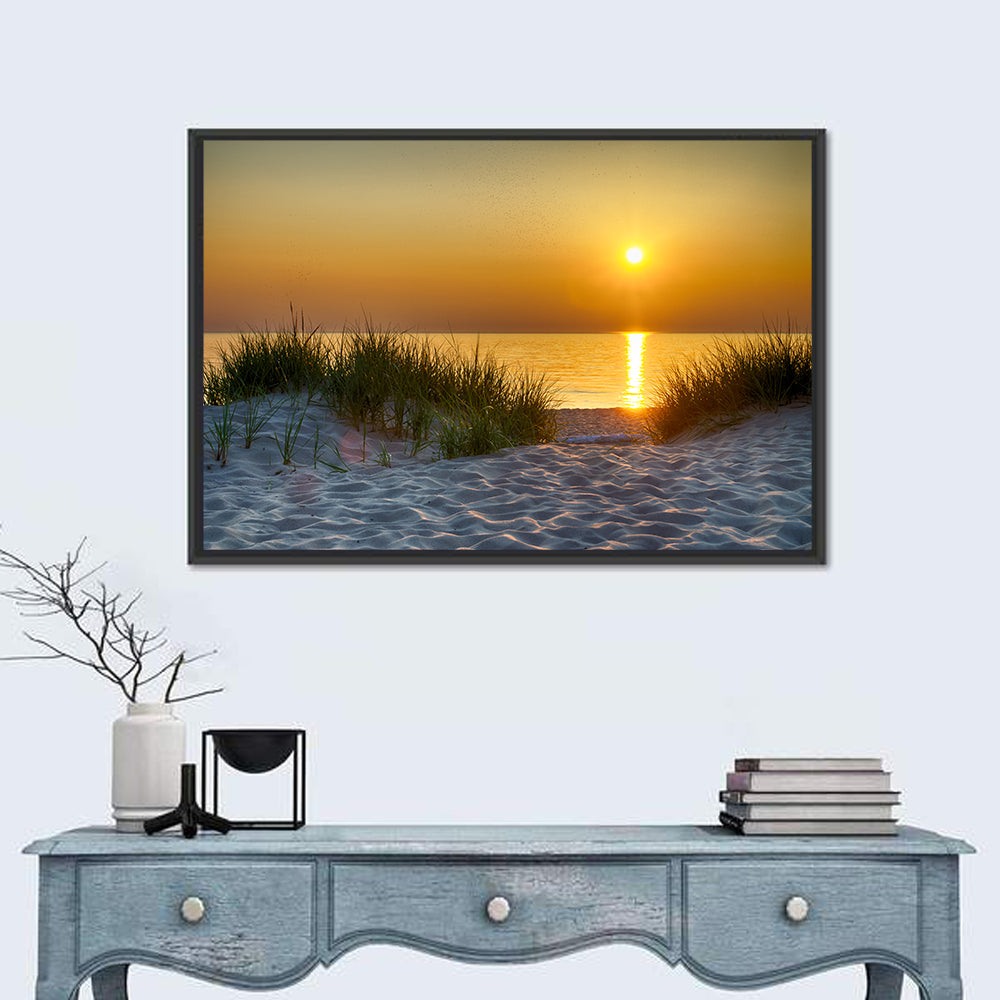 Lake Michigan Sunset Dunes Wall Art