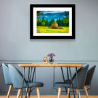 Haystack in Mountain Meadow Wall Art