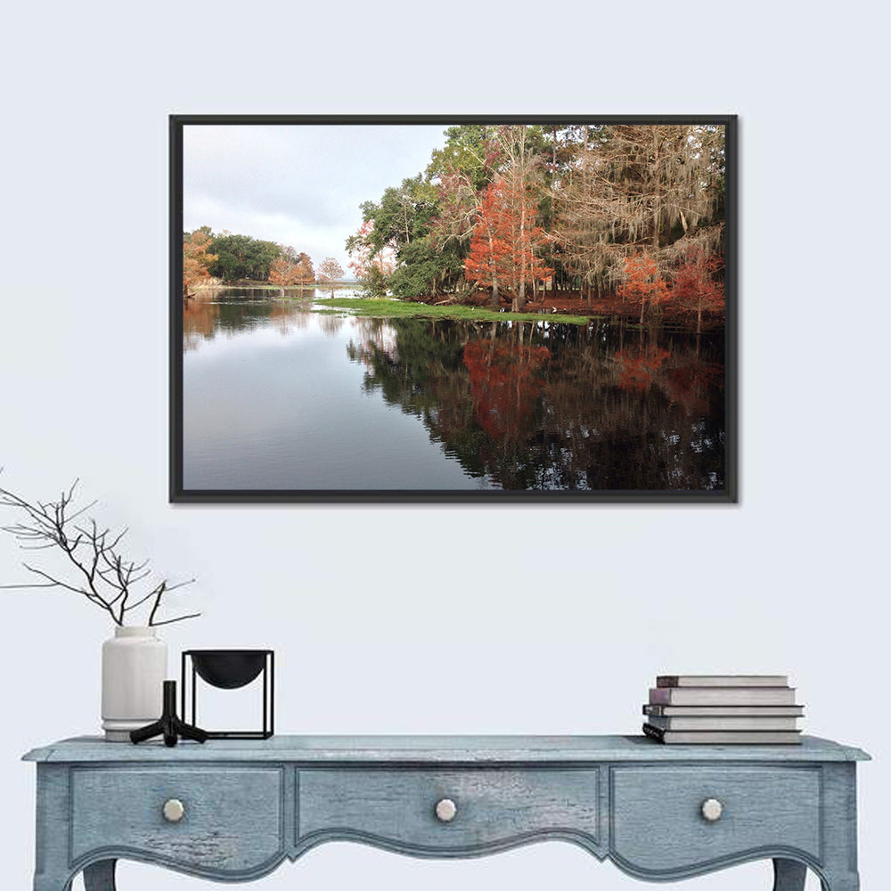 Autumn Lake Reflection Wall Art