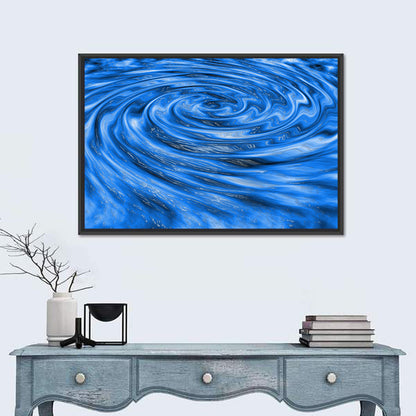 Azure Water Vortex Wall Art