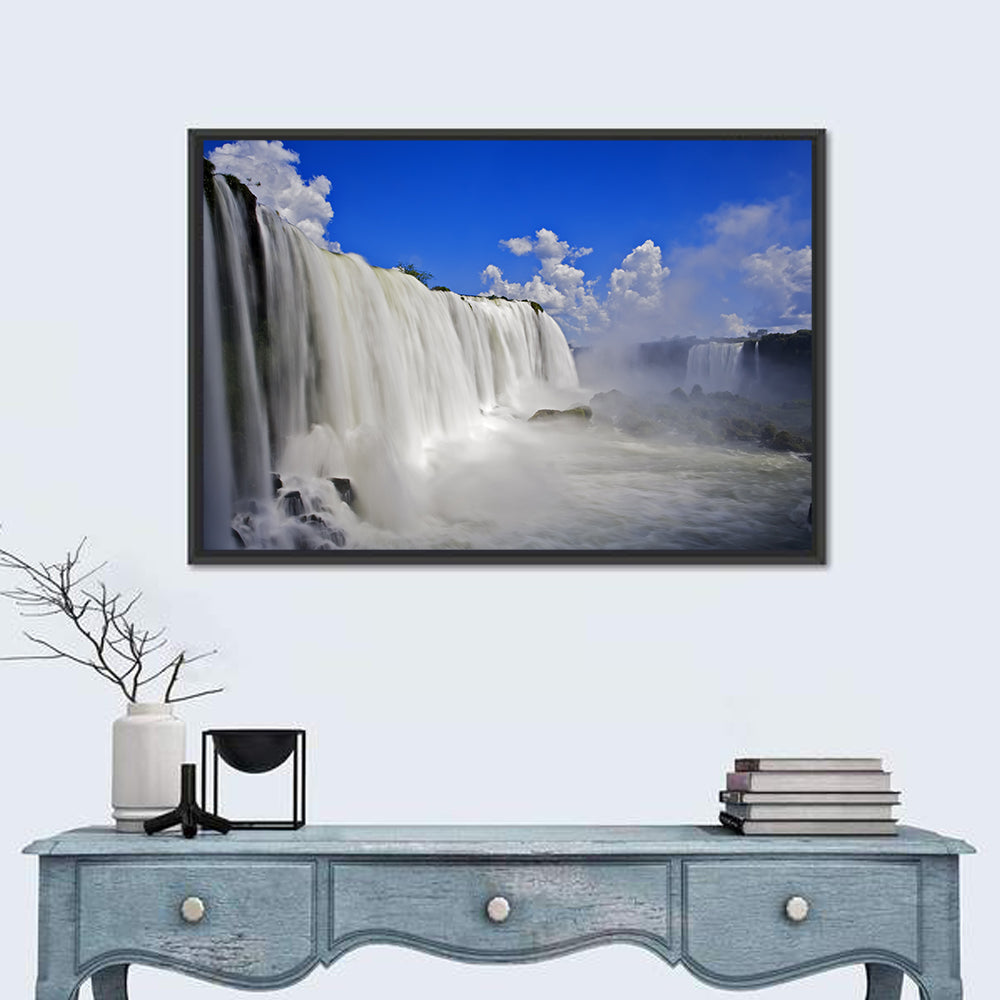 Silky Iguazu Falls, Foz Do Iguaçu Wall Art in a room, landscape