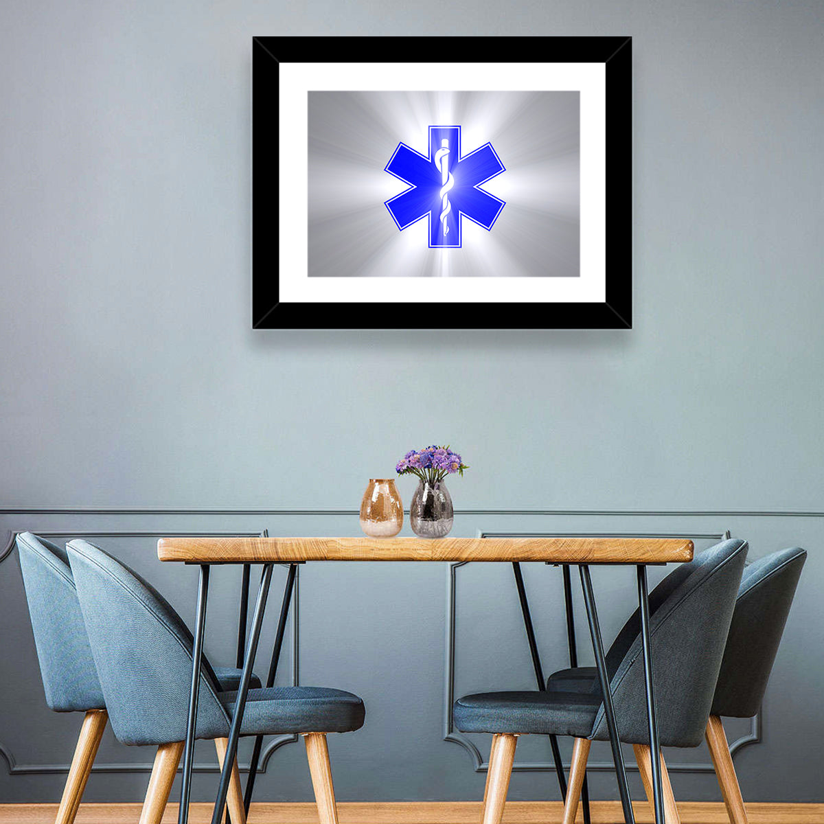 Star of Life with Rod of Asclepius Wall Art