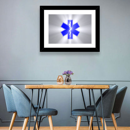 Star of Life with Rod of Asclepius Wall Art