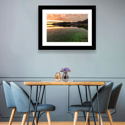 Fuschlsee Pier at Sunset Wall Art