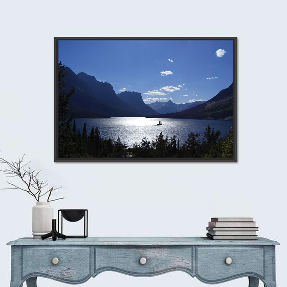 Wild Goose Island, St. Mary Lake Wall Art in a room, landscape