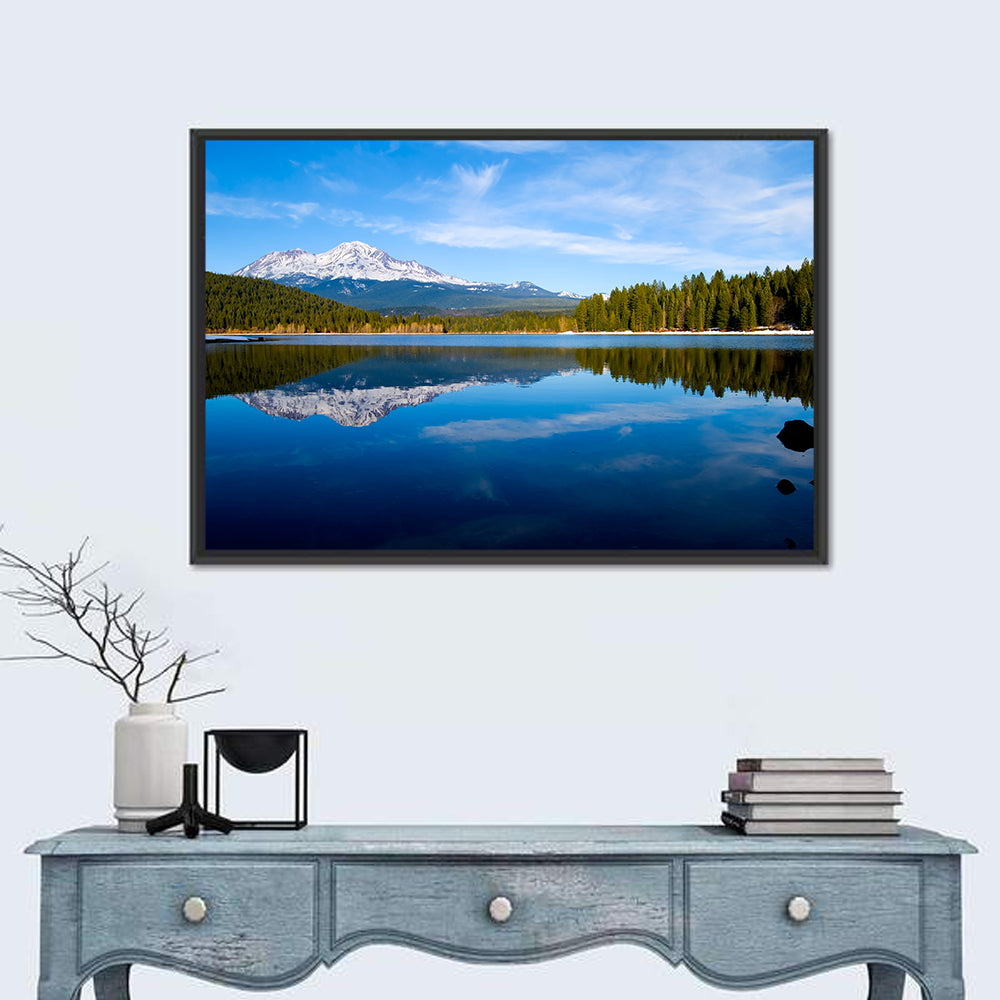 Northern California Snow Capped Lake Wall Art