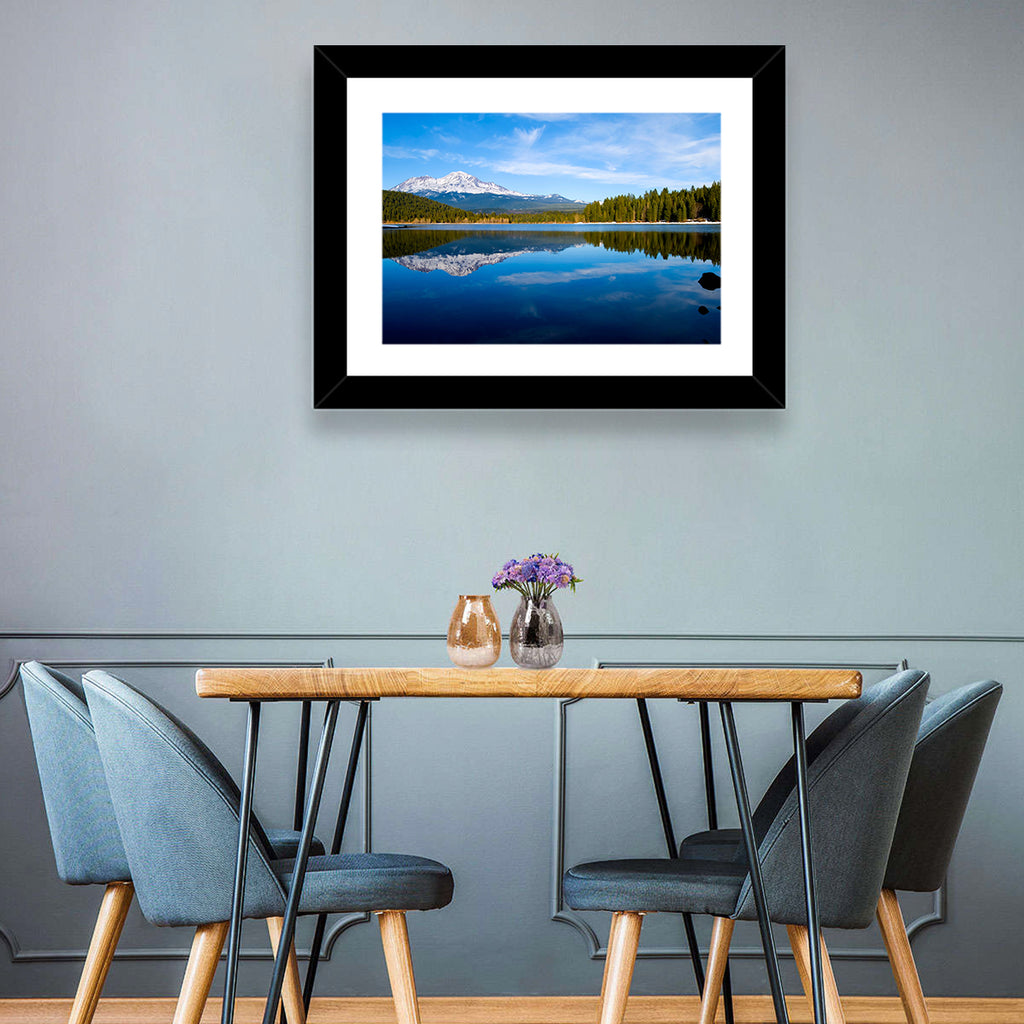 Northern California Snow Capped Lake Wall Art