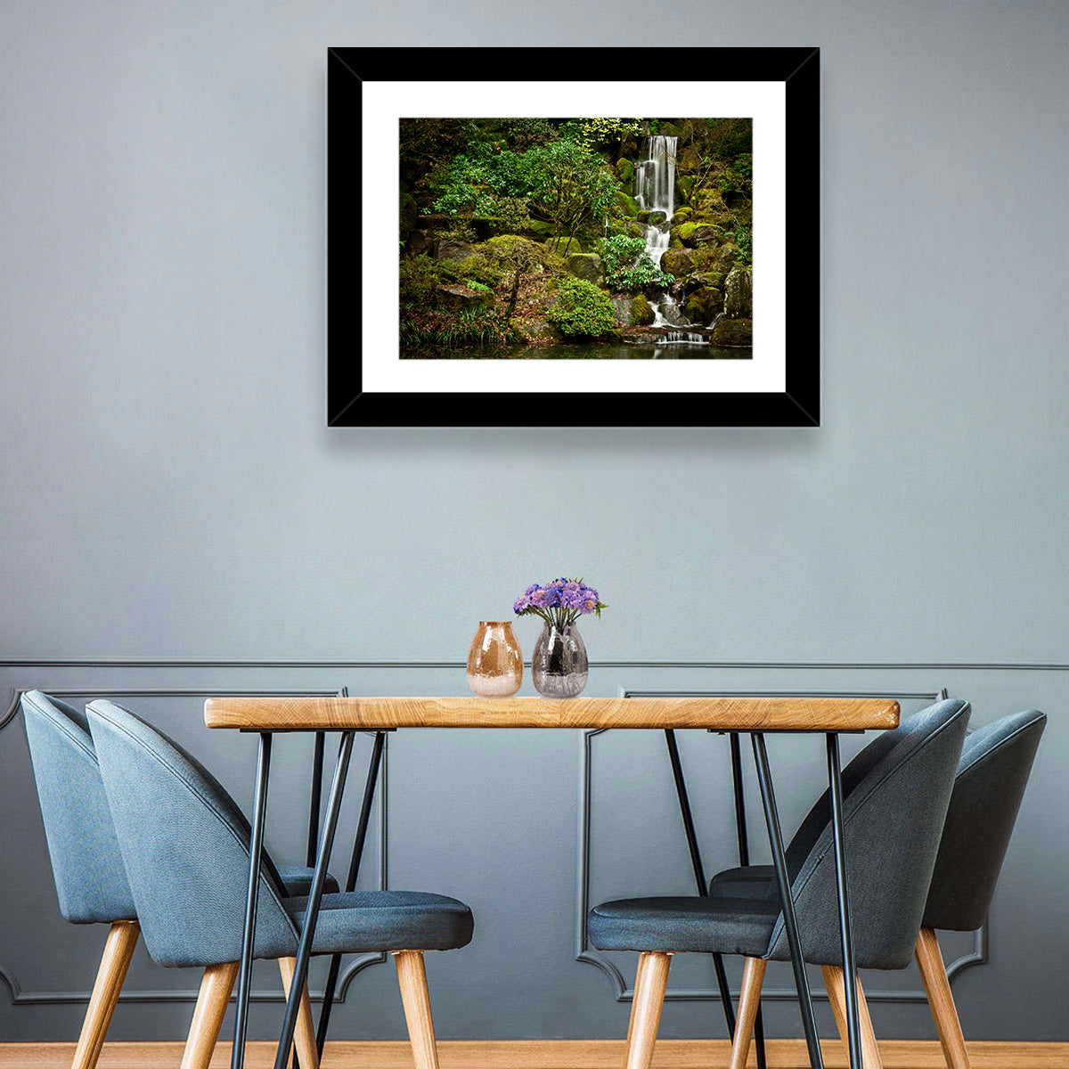 Secluded Mossy Waterfall Wall Art