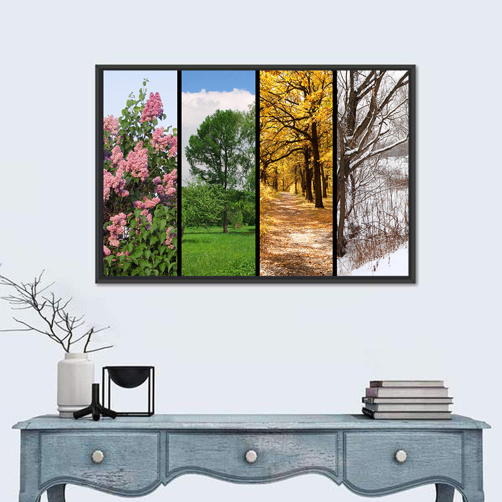Four Seasons Tree Collage Wall Art