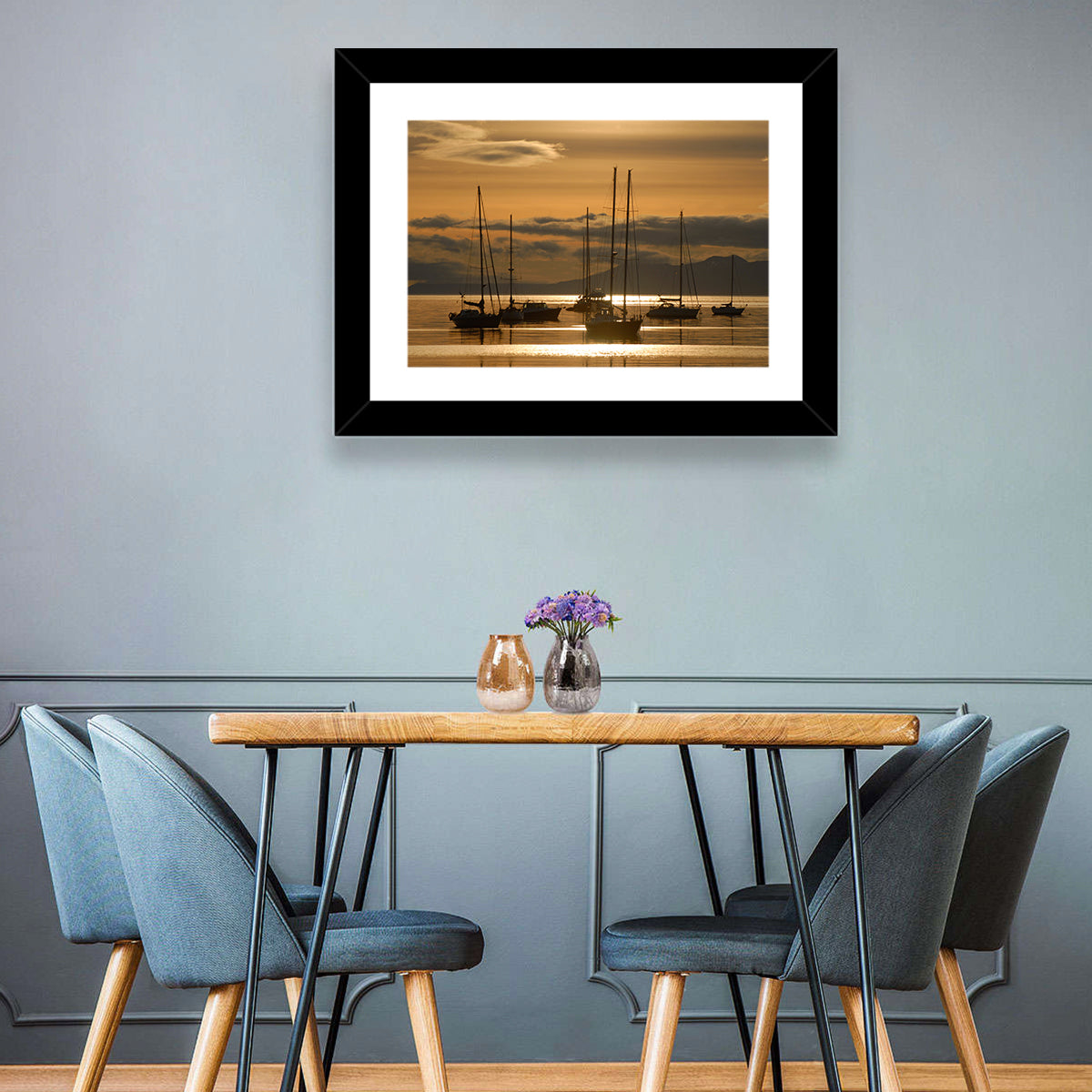 Sailboats at Sunrise Wall Art