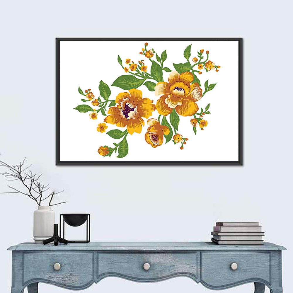 Fresh Floral Watercolor Bouquet Wall Art