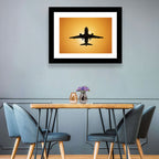 Sunset Jet Silhouette Wall Art