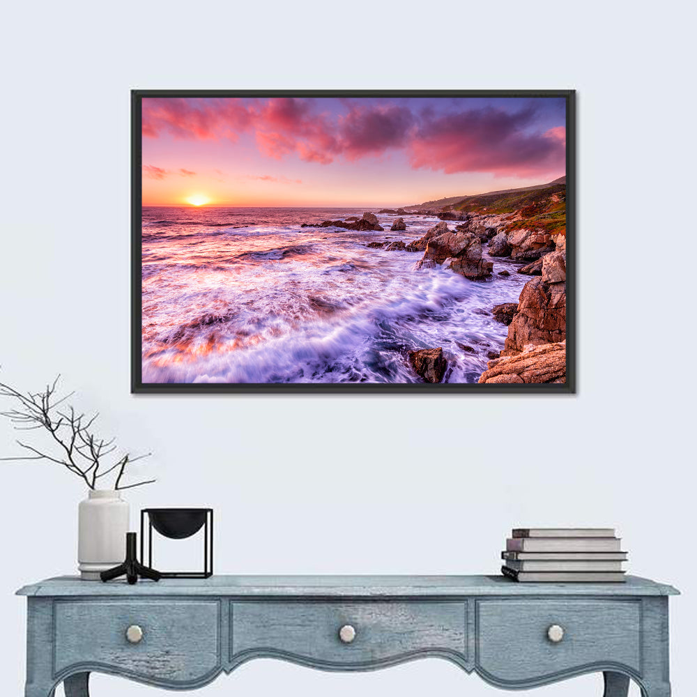 Dusk Over California Cliffs Wall Art