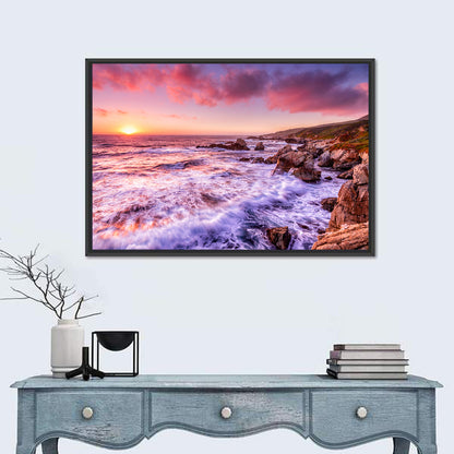Dusk Over California Cliffs Wall Art