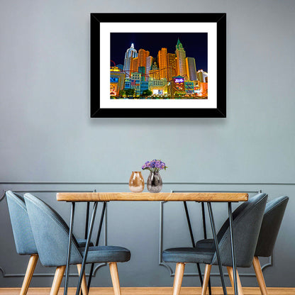 Las Vegas Big Apple Coaster at Night Wall Art