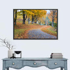 Autumn Road with Golden Canopy Wall Art