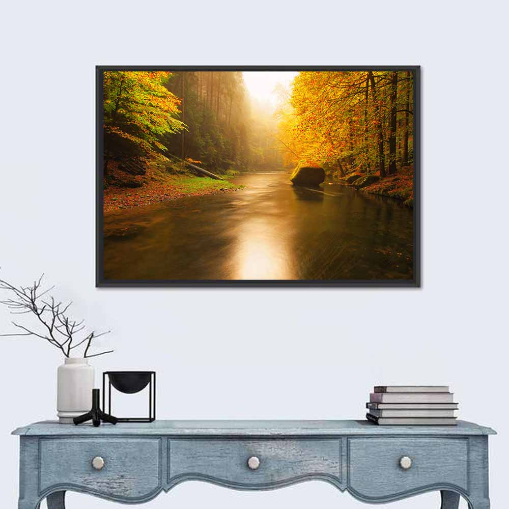 Misty Mountain River Wall Art