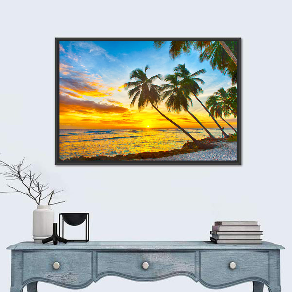 Palm Island Sunset Wall Art