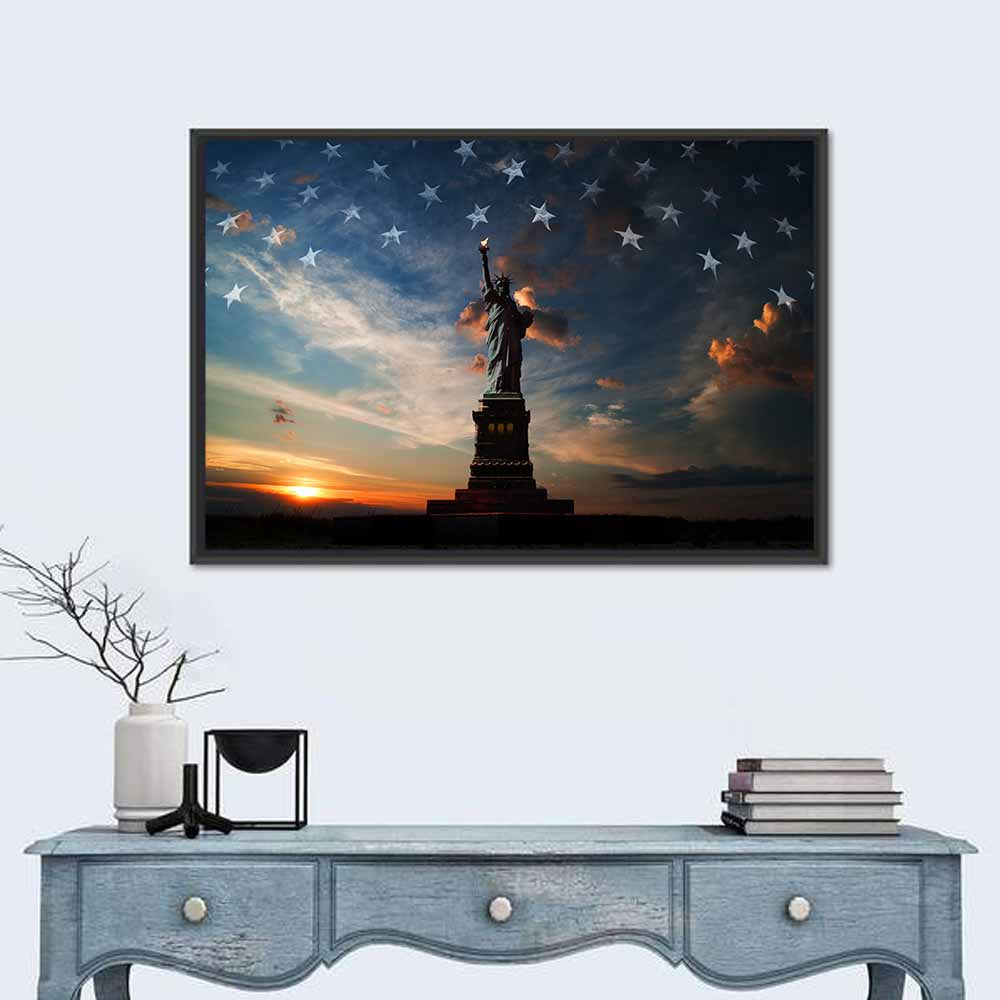 Statue of Liberty at Dusk Wall Art