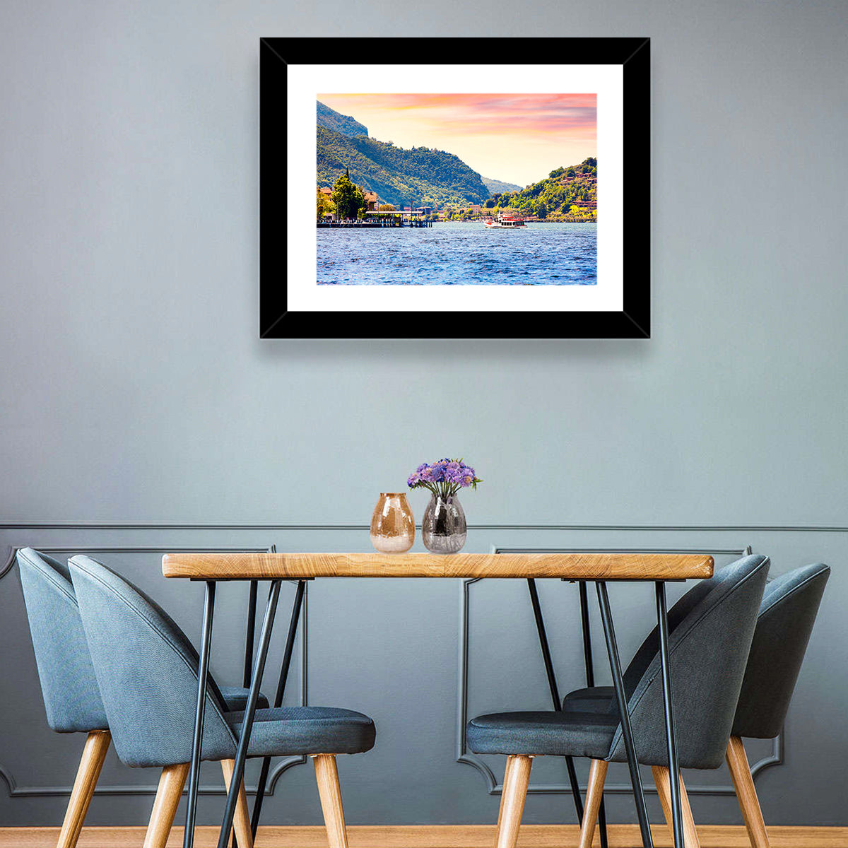 Lake Iseo Morning Harbor Wall Art