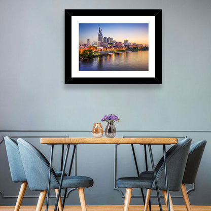 Nashville Skyline Over the Cumberland River Wall Art