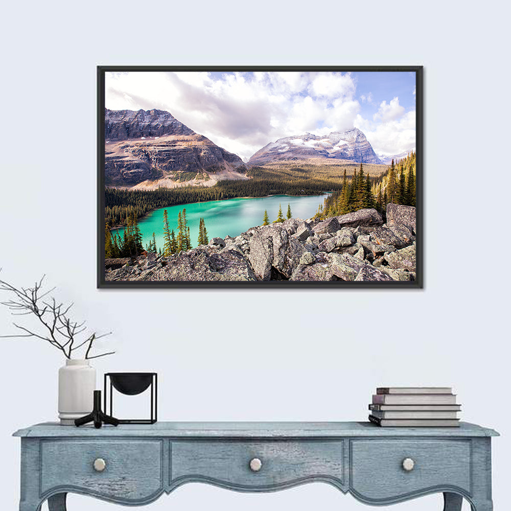 Lake Ohara Rocky Shore Wall Art