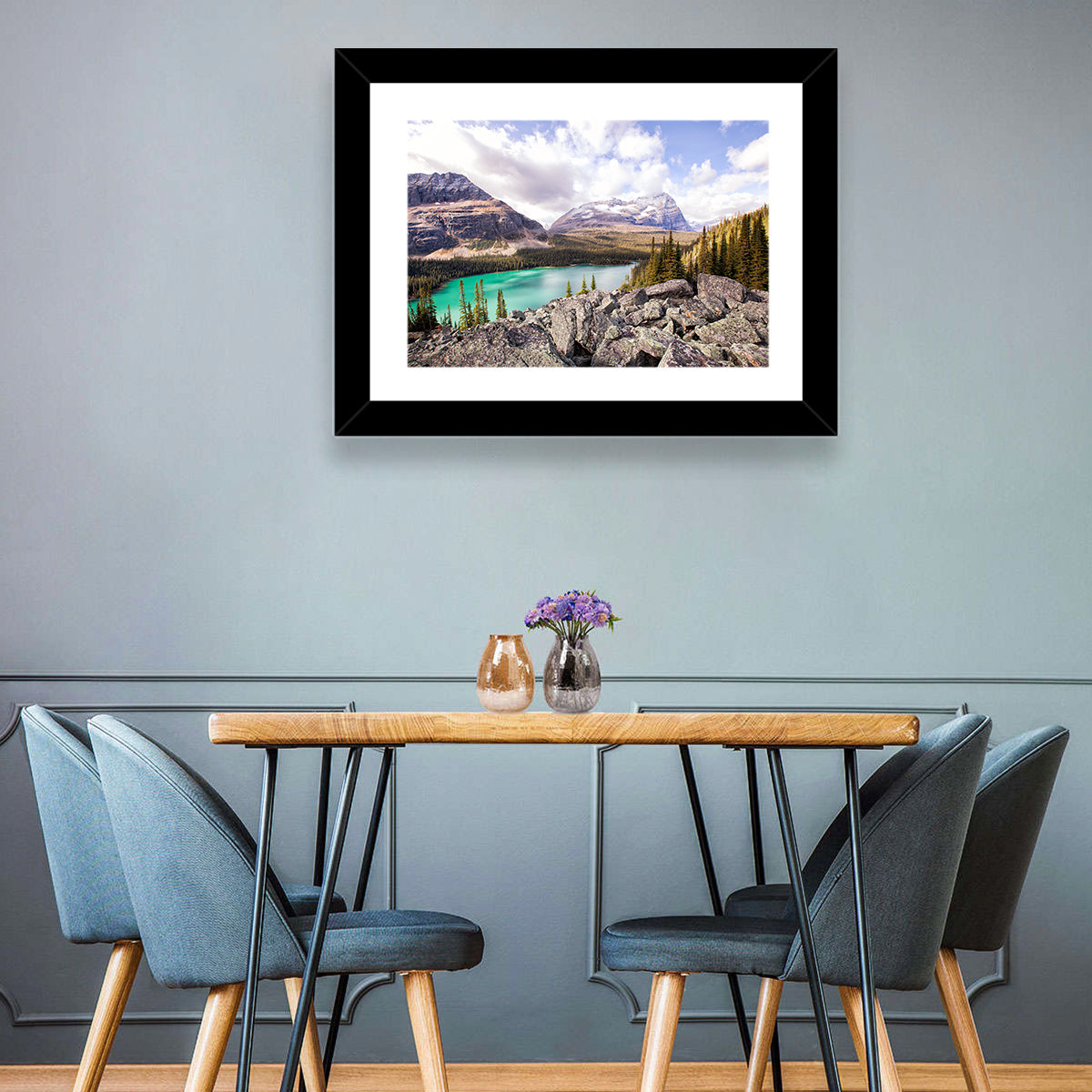 Lake Ohara Rocky Shore Wall Art