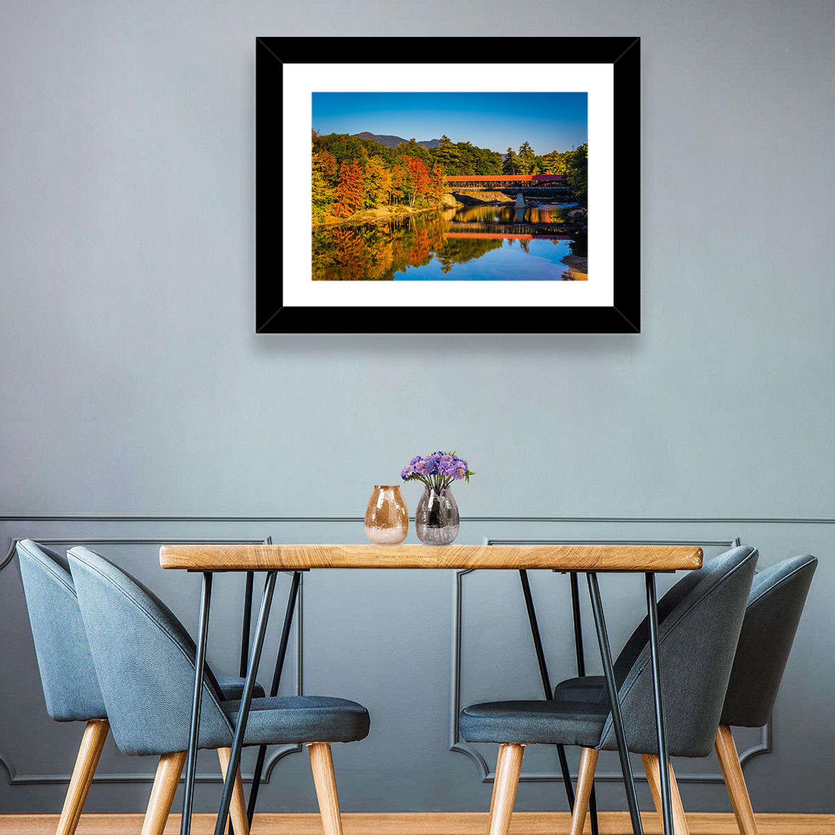 Albany Covered Bridge on Saco River Wall Art