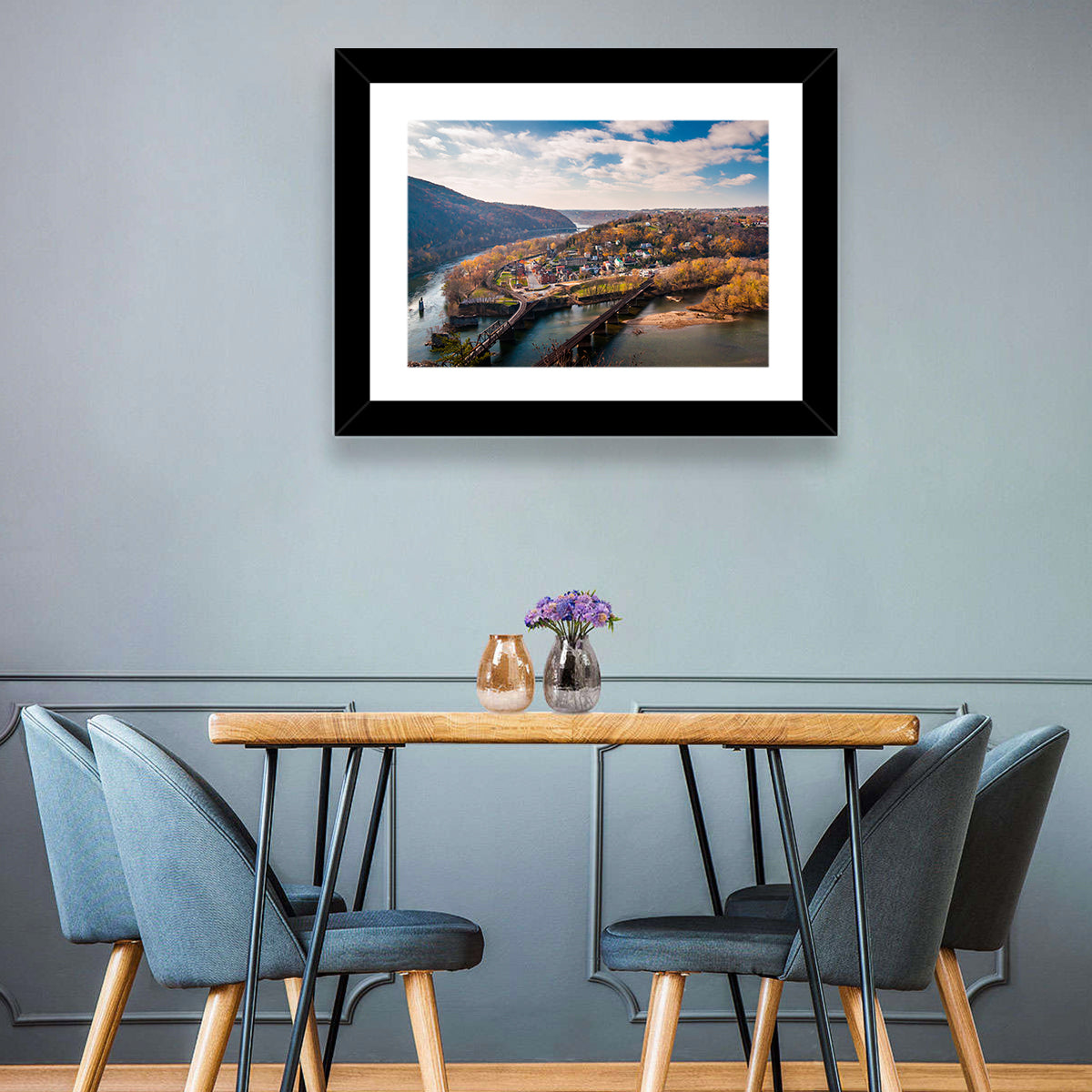 Maryland Heights Over Harpers Ferry Wall Art in a room, landscape