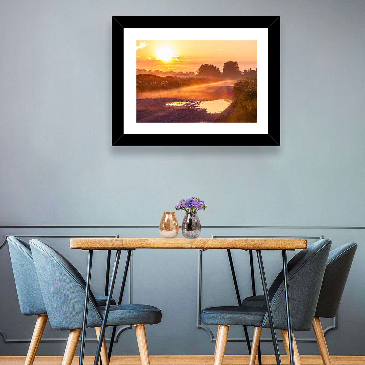 Dirt Road at Golden Hour Wall Art