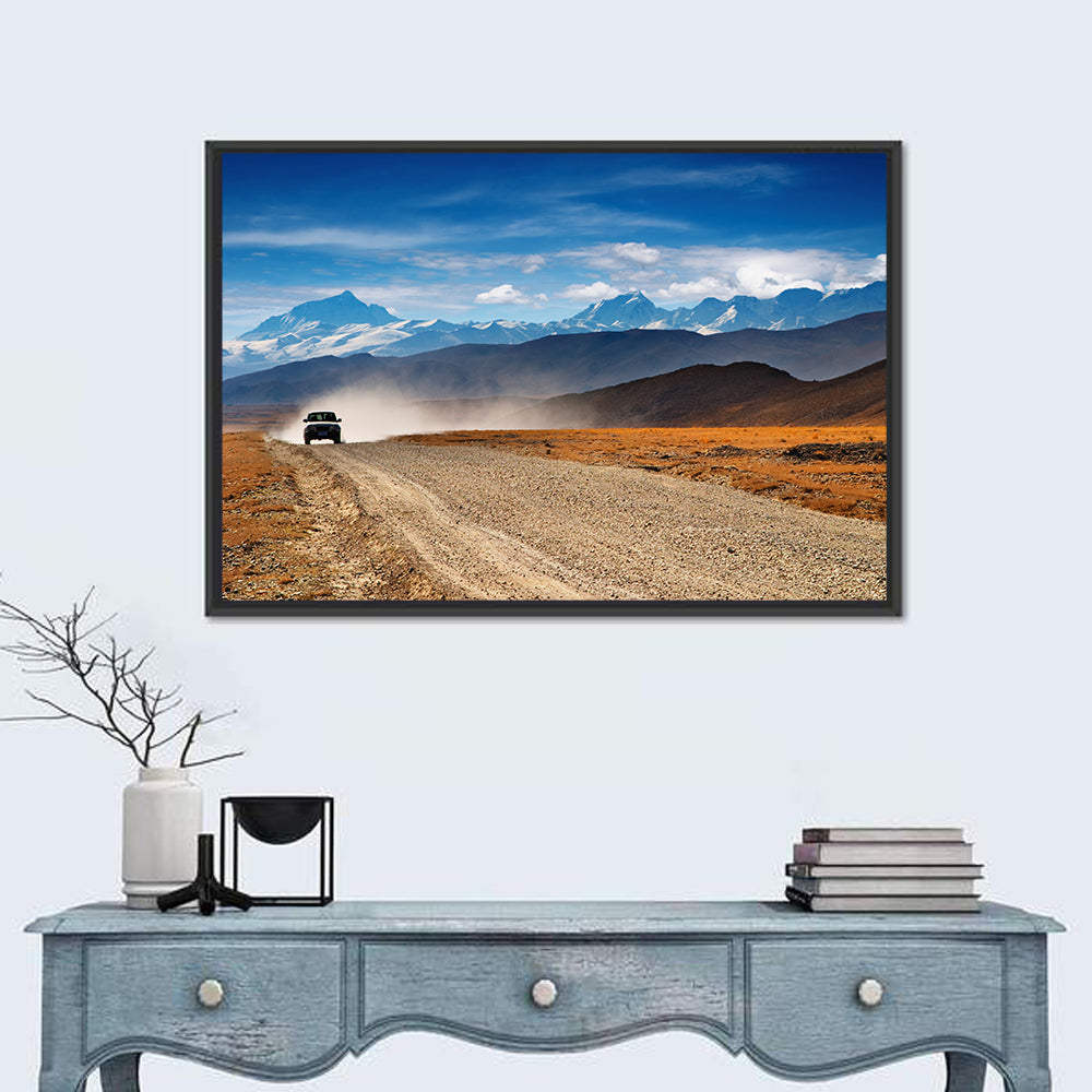 Road to Everest, Tibetan Highlands Wall Art in a room, landscape