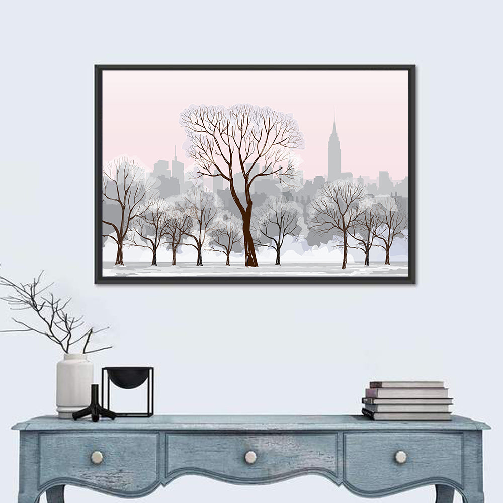 Winter Cityscape Wall Art