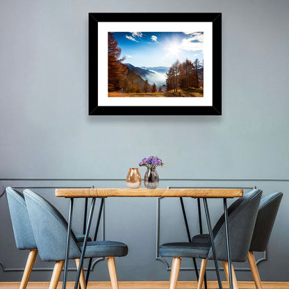 Val D Aosta Valley Morning Light Wall Art