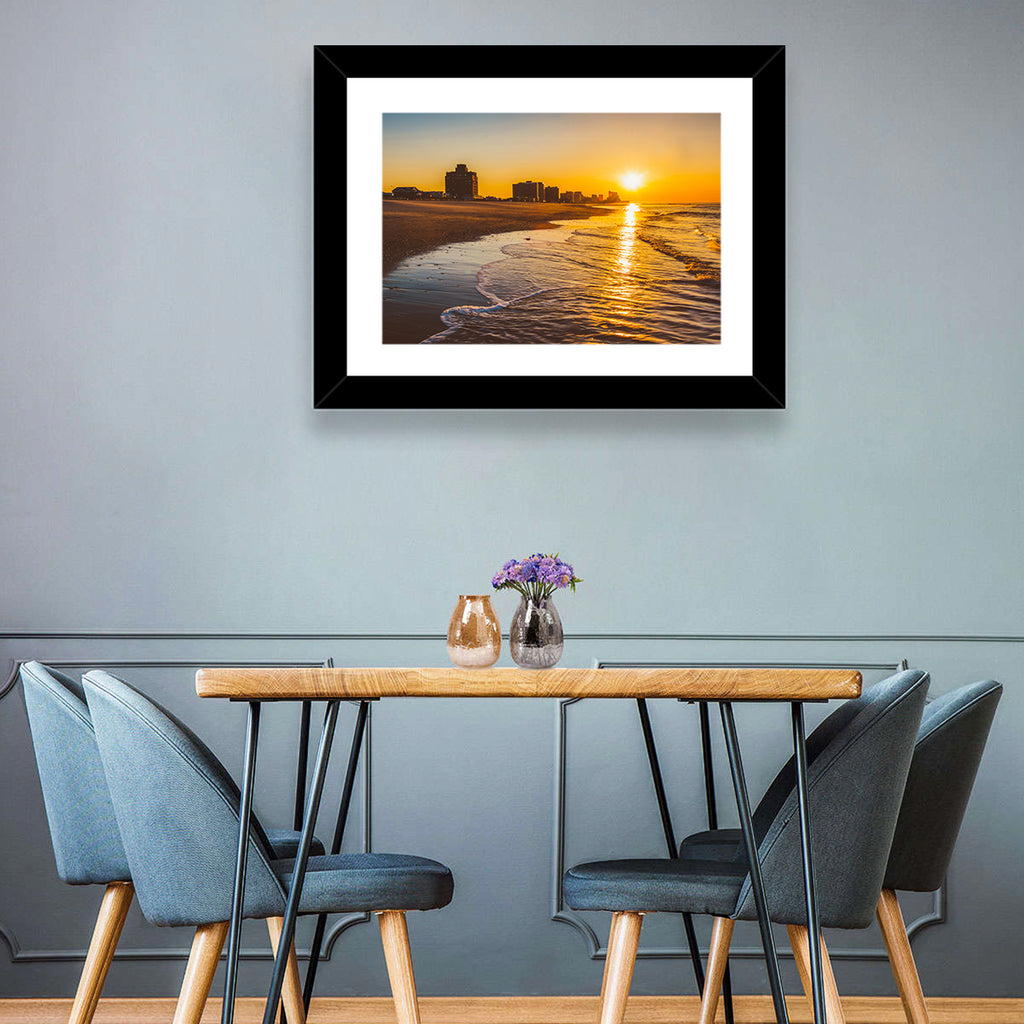 Ventnor Beach Sunrise Reflection Wall Art