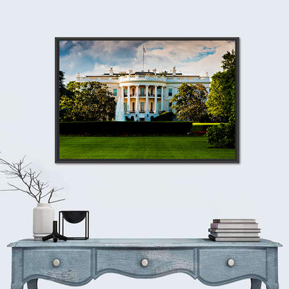 White House with Fountain Wall Art