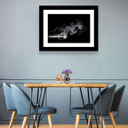 Swirling Smoke on Black Wall Art